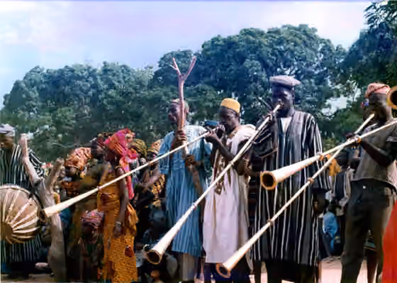 Music of Benin — Photo prise à la Gaani 1969 Auteur: JP.