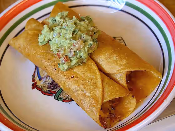 Taquito — Image title: Flautas guacamole tortillas Image from Public domain images website,