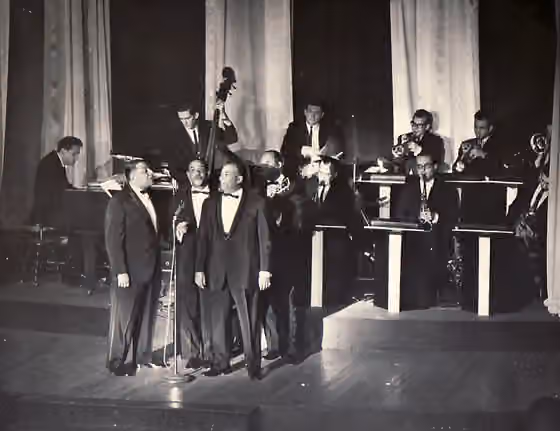 Doo-wop — The Mills Brothers (front); Chris Gage - piano; Stan "Cuddles" Johnson - bass; Jimmy Wightman - drums; Wally Snider - tenor; Fraser MacPherson - alto.