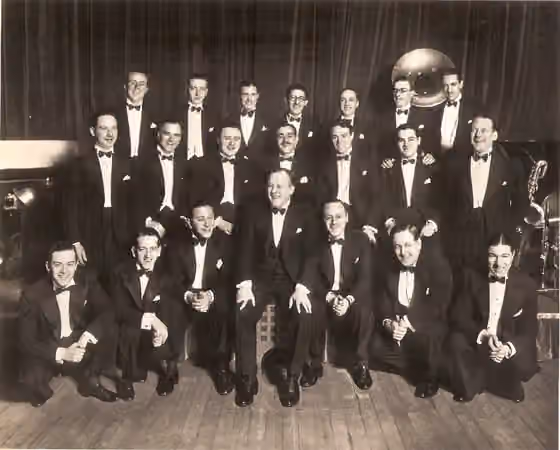 British dance band — Photograph of Jack Hylton and his Orchestra, early 1930s.