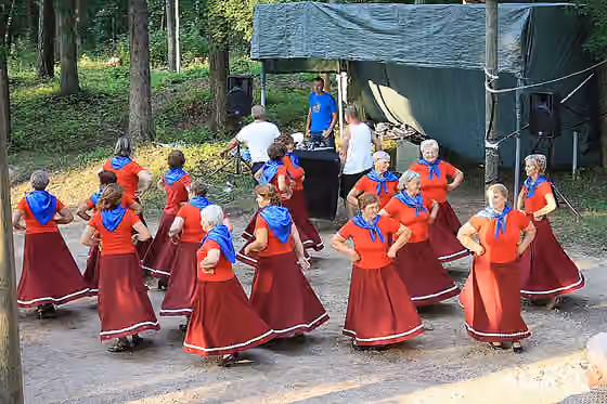 Võros — Dancing group at summer festival in Puiga village near Võru, Estonia