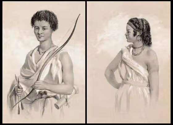 Issa — Eesah Somauli / Issa man and woman in traditional attire (1844)