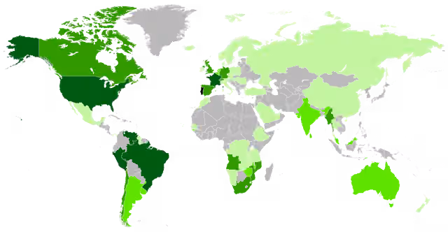 orang Portugis — Map of the Portuguese people around the world.