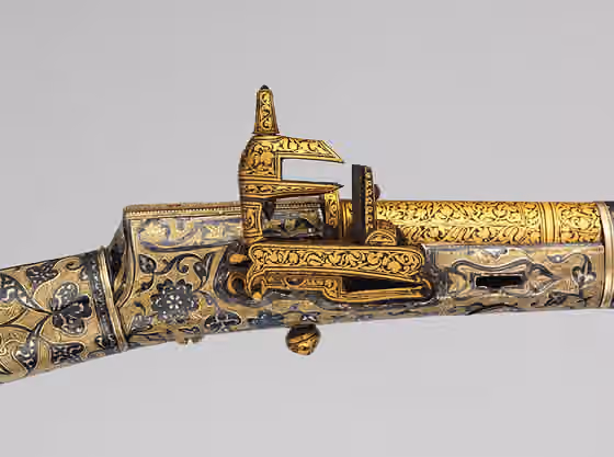 Kubachi silver — Caucasian, Kubachi, Dagestan; Flintlock rifle; Firearms-Guns-Flintlock