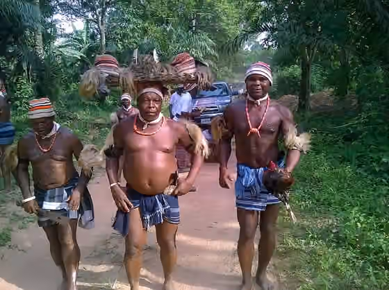 Ohafia War Dance — This is an image of "African people at work" from
