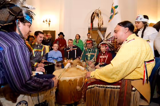 Piscataway people — Piscataway Indian Nation and The Piscataway Conoy Tribe Recognized by Governor Martin O'Malley by Jay Baker at Annapolis, Maryland