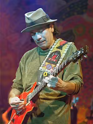 Rock music in Mexico — Карлас Сантана 21 студзеня 2000 года ў Мюнхене, Муфат-Хале.
