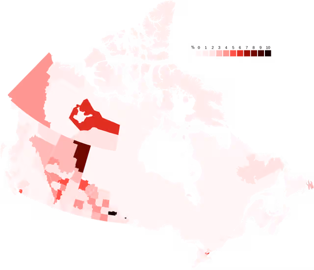 Filipina Kanada — Map of Filipino Canadians by census division.