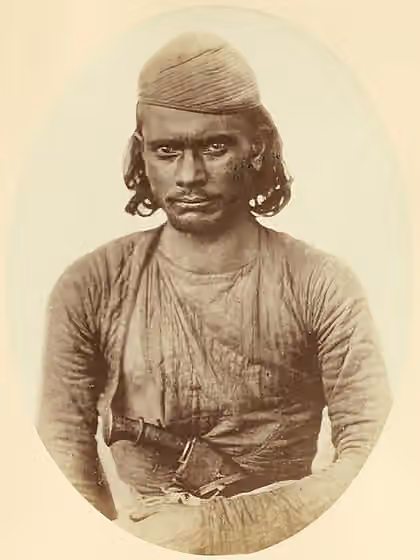 suku Khas — Khas male in Nepal circa 1860s by John Forbes Watson.