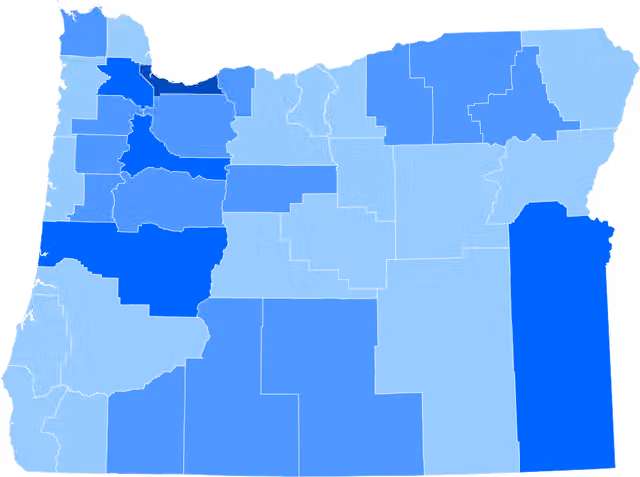 African Americans in Oregon — Map of Oregon detailing percentage of population identifying as black or African American by county.