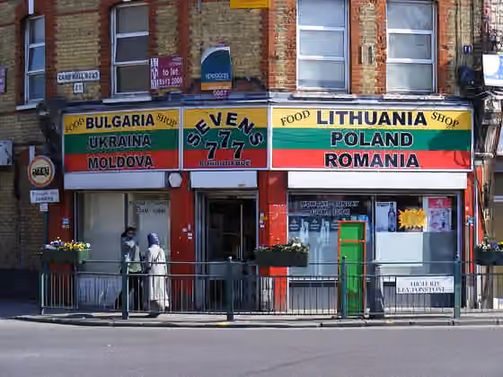Lithuanians in the United Kingdom — Food shop for former residents of Bulgaria , Ukraine (Ukraina) Moldova Lithuania Poland and Romania.