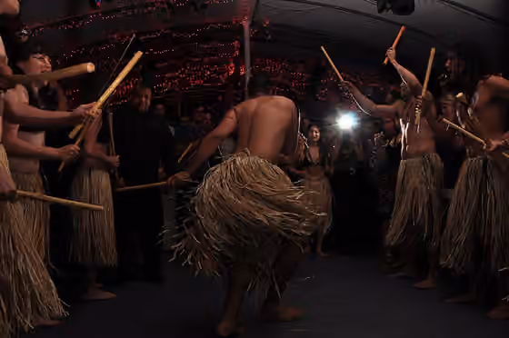 Maculelê (stick dance) — A group of people performing Maculelê in New York.