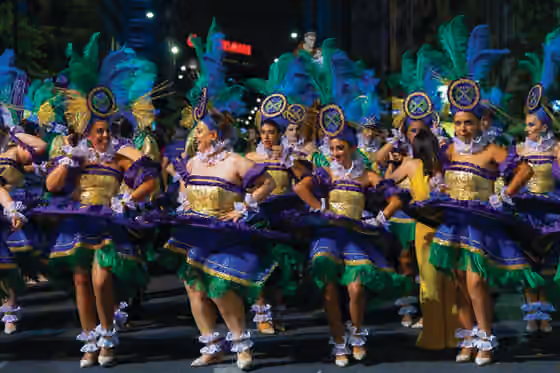 Marchas Populares — In June, Portugal celebrates folk dances and costumes in its capital, Lisbon, from different regions of Portugal to revive the ancient Portuguese heritage.