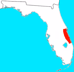 Ais people — Approximate territory of the Ais tribe in the late 17th Century.