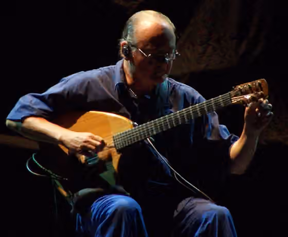 Spanish jazz — Photograph of Adrian Legg performing in Almería, Spain, at the Auditorio Maestro Padilla on July 18, 2006.