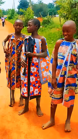 Bukusu — Newly initiated boys into Bukusu circumcision age group.