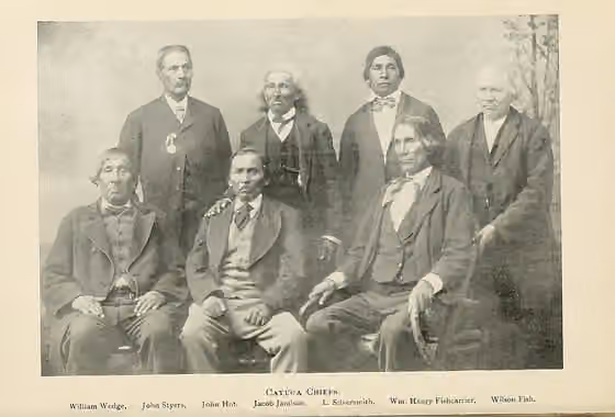 Suku Cayuga — Portrait of Cayuga leaders circa 1901.