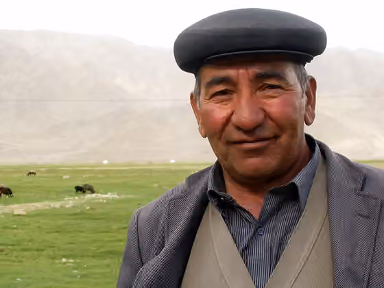 Tajik Tiongkok — A Chinese Tajik farmer in Tashkurgan, Xinjiang, China