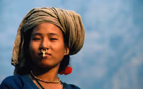 Limbu people — Portrait of a Limbu Woman (Lonely Planet images).