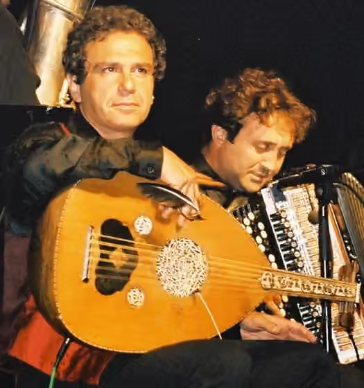 Musik Lebanon — Rabih Abou Khalil at a concert in Bonn, Germany.