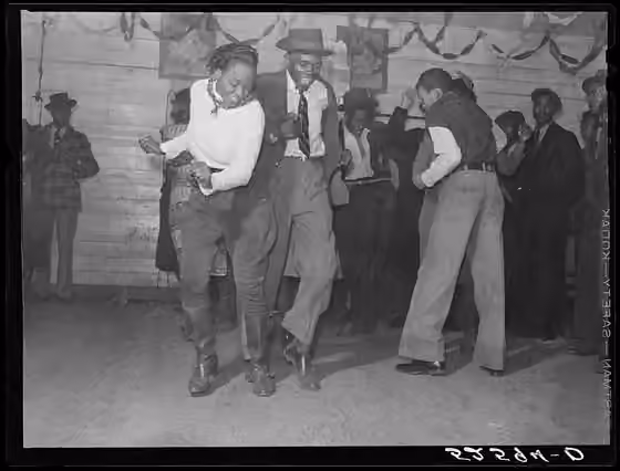 Jitterbug — Jitterbugging in Negro juke joint, Saturday evening, outside Clarksdale, Mississippi