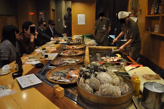 Robatayaki — Robatayaki restaurant, Osaka.