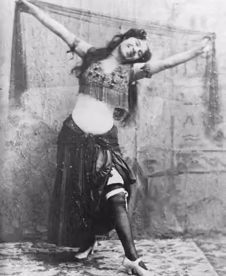 Hoochie coochie — Ashea Wabe as Little Egypt, in one of a series of photos by Benjamin Falk