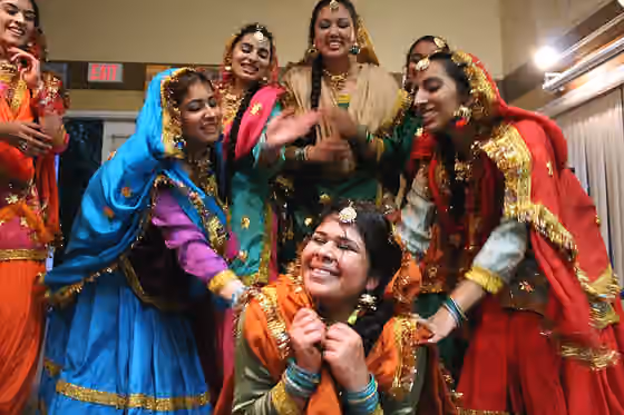 Giddha — folk song, dance, often seen during monsoon festival in north and west India