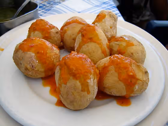 Papas arrugadas — Papas arrugadas con mojo