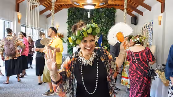 Pasifika New Zealanders — Mary Ama at the reception in Auckland for Pacifica Mamas - Matairangi Mahi Toi, on 27 January 2020.