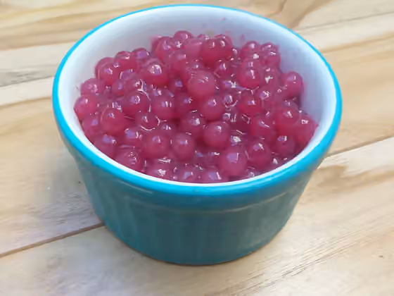 Sagu (dessert) — Sagu de vinho, a southern Brazilian dessert, served in a ramekin.