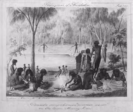 Jarijari — Aboriginal domestic scene.