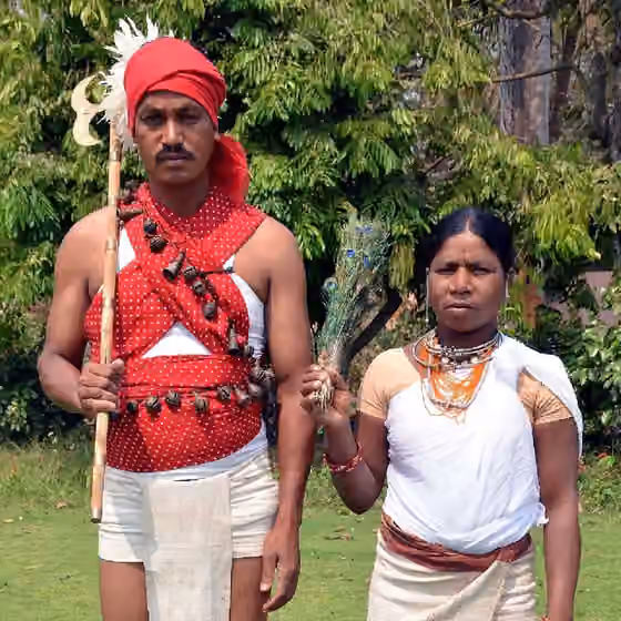 Sora people — A Lanjia Saura couple , Odisha.
