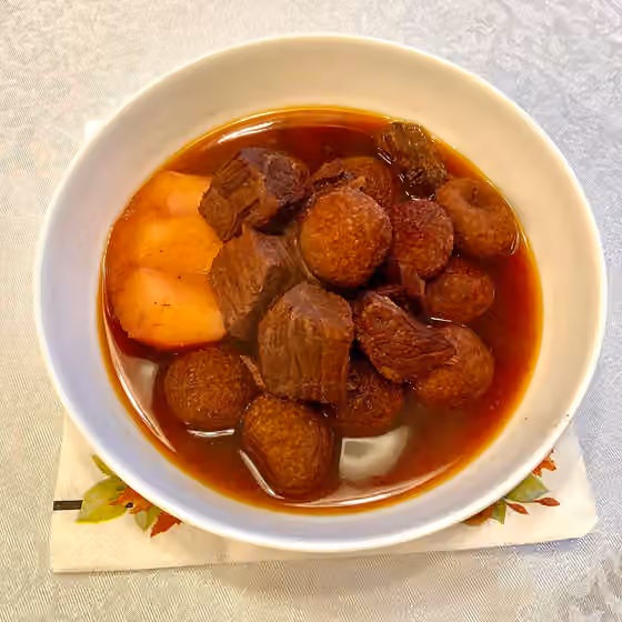 Kibbeh safarjaliyeh — A bowl of kibbeh safarjaliyeh made with beef.