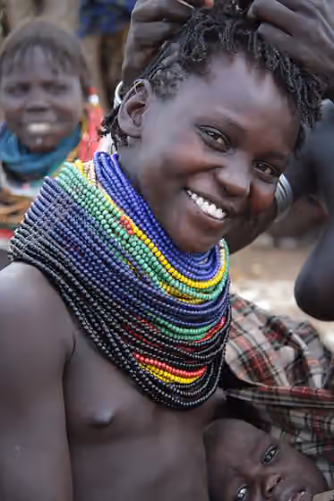 Nyangatom people — Ethiopia , young woman Nyangatom .