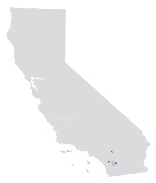 Cupeño — Distribution of the Cupeño people: Traditional lands of the Cupeño people in light purple.