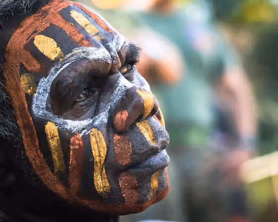 Tiwi people — A Tiwi Island Mantiyupwi clan member sits during a ceremony at Tiwi Culture Festival, in the Tiwi Islands, Australia, July 19, 2025.