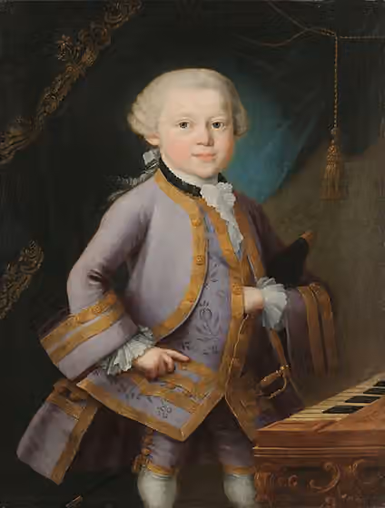 Musik di Austria — Painting commissioned by Leopold Mozart .
