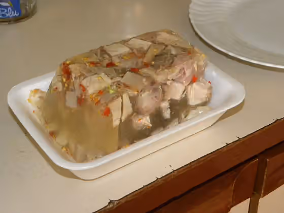 Aspic — Gelatina di maiale, detta "liatina" in Sicilia.