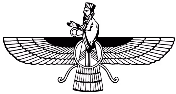 Navjote — The Farāvahār, one of the most prominent symbols of Zoroastrianism.
