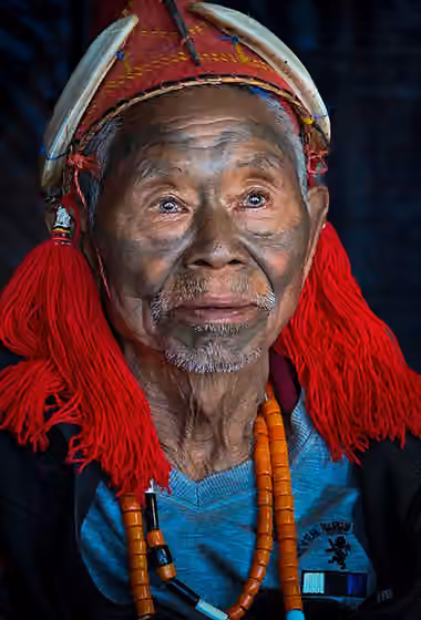 Konyak people — The Konyak are a fierce warrior tribe from the land of the Anghs in Mon District, Nagaland .