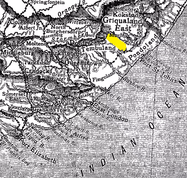 Mpondomise people — Historical Map of Pondomise people.