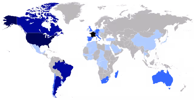 orang Prancis — Map of the French people around the world.