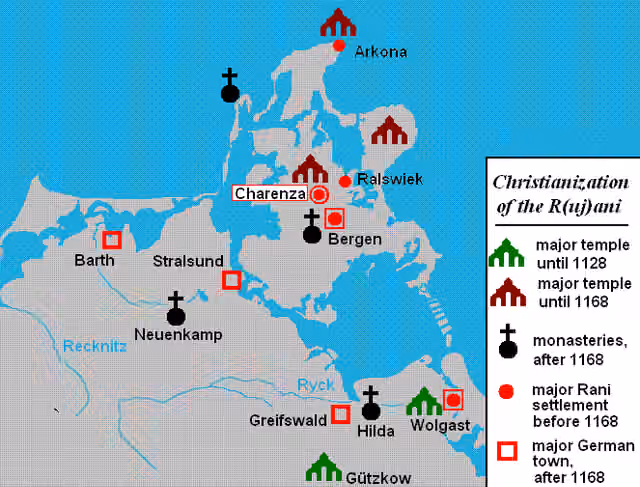 Rani — Temples and monasteries in NW Pomerania.