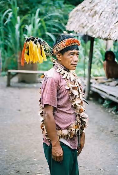 Urarina — Urarina Shaman photographed by Bartholomew Dean, 1988