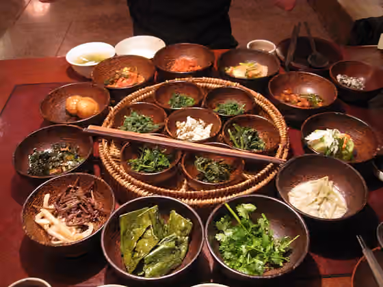 Hidangan kuil Korea — Buddhist influenced Korean side dishes, 40,000 won