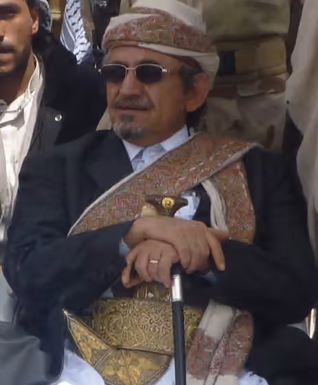 Hashid — sheikh sadiq al-ahmar in 22may 2011 , in National Day of yemen , Yemeni youth revolution .