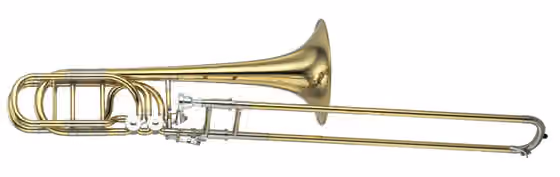 Bass trombone — Yamaha model YBL-830 bass trombone in B♭ with independent valves in F and G♭ combining for D.