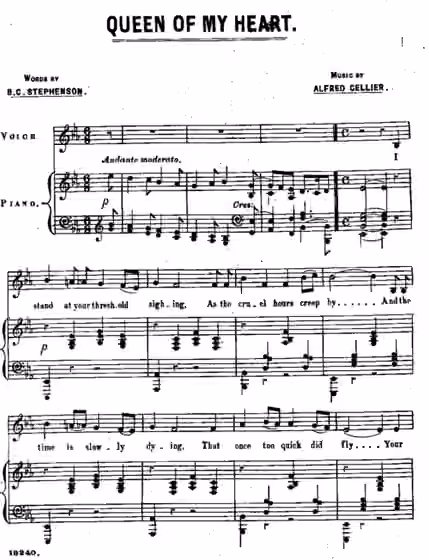 Lagu pertunjukan — Music for "Queen of my Heart", Dorothy 's hit song