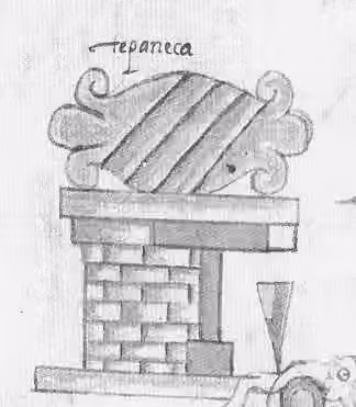 Tepanek — Glifo del Códice Azcatitlan correspondiente a los tepaneca